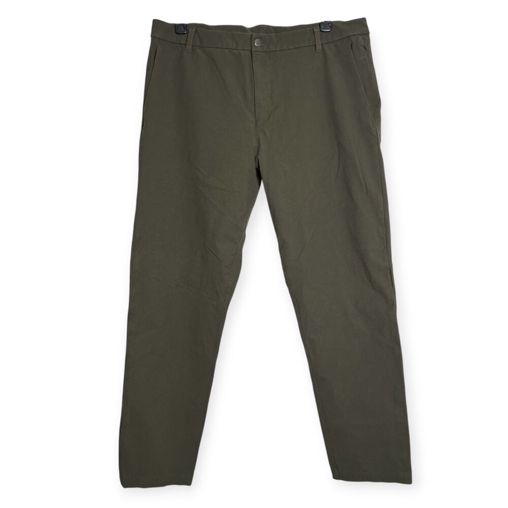 Lululemon Commission Pant Classic Canvas MENS 38 x 31 Dark Olive Green ABC Chino